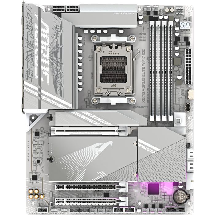 Материнская плата GIGABYTE X870 AORUS ELITE WIFI7 ICE (X870 A ELITE WF7 ICE) изображение 2