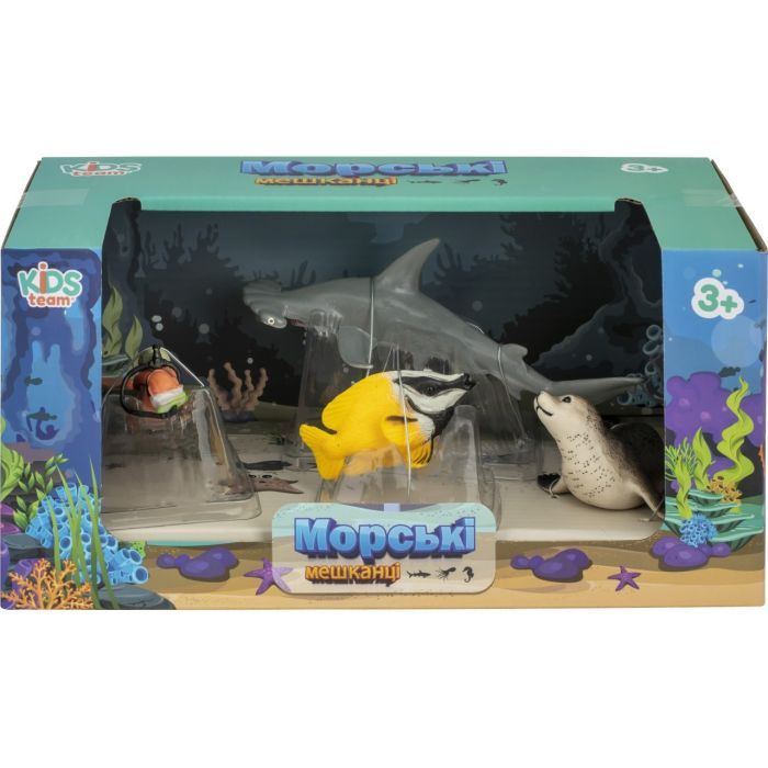 Фігурка Kids Team Морські мешканці: риба молот, тюлень, риба лисиця, аквалангіст (Q9899-P24_2) зображення 2