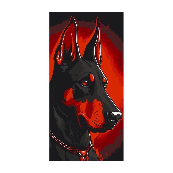Картина по номерам ArtCraft Доберман 40х80 см (11522-AC)