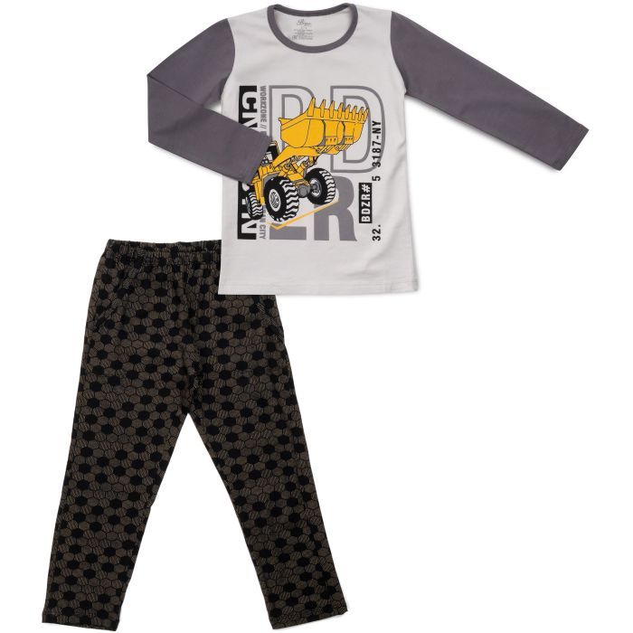 Піжама дитяча BiyoKids з довгим рукавом (5523-134B-gray)