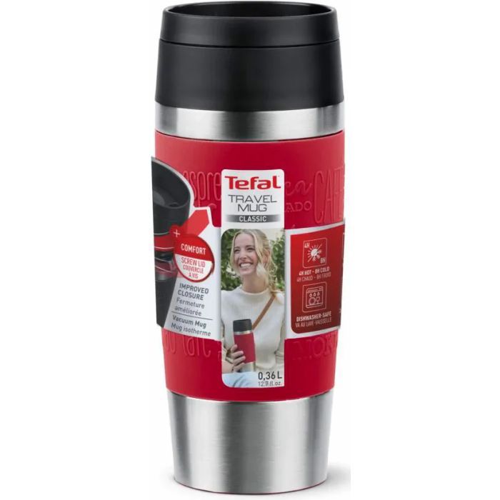 Термокружка Tefal Travel Mug Classic, 360мл, нержавіюча сталь, синій (N2020310) изображение 2