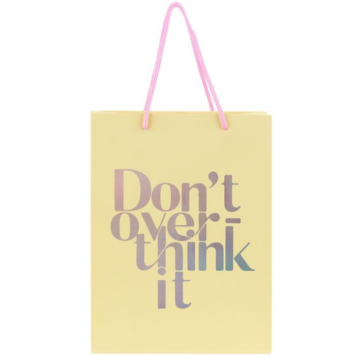 Подарочный пакет Axent бумажный Don't overthink it 18х24 см (8501-30-A) изображение 2