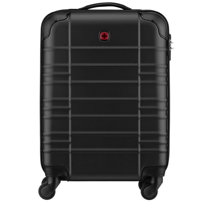 Чемодан Wenger Amplar, мала, пластик, 4 колеса, чорна (653143) изображение 4