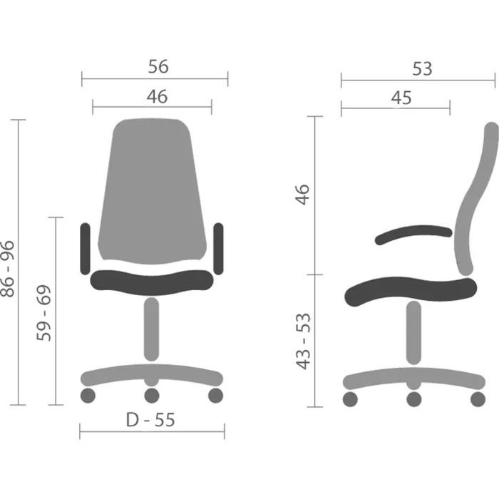 Детское кресло Аклас подростковое/детское Тесоро TILT Серый (H-32 Grey) (00143986) изображение 12