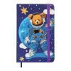 Книга записна ZiBi Bear A6 в клітинку тверда обкладинка на гумці 80 аркушів, синя (ZB.116103)