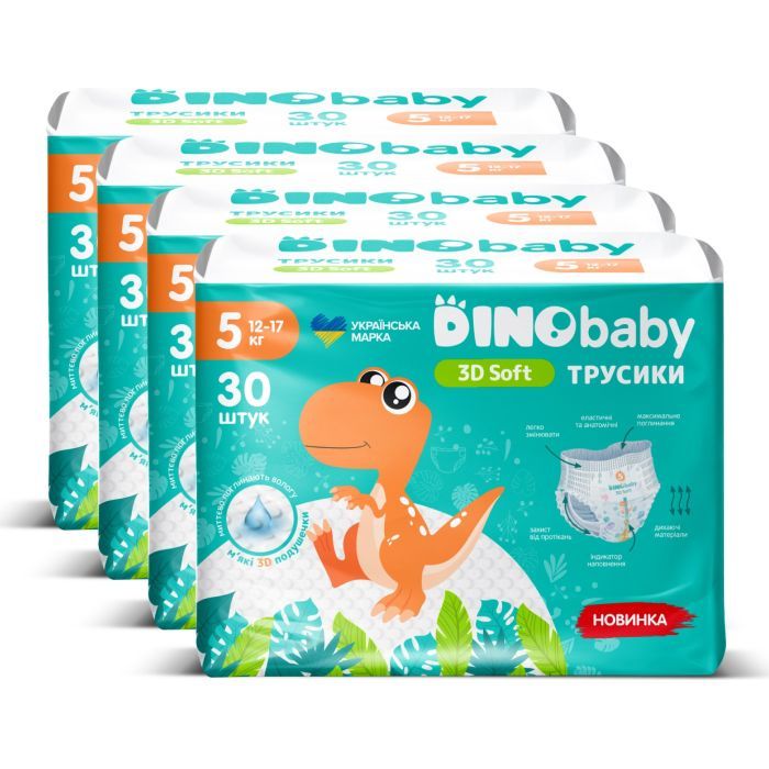 Подгузники Dino Baby 3D Soft 5 размер (12-17 кг) 30 шт (4820204701741) изображение 2