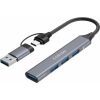 Концентратор Canyon hub DS-02 4in1 USB-A/C Grey (CNS-TDS02G) зображення 4