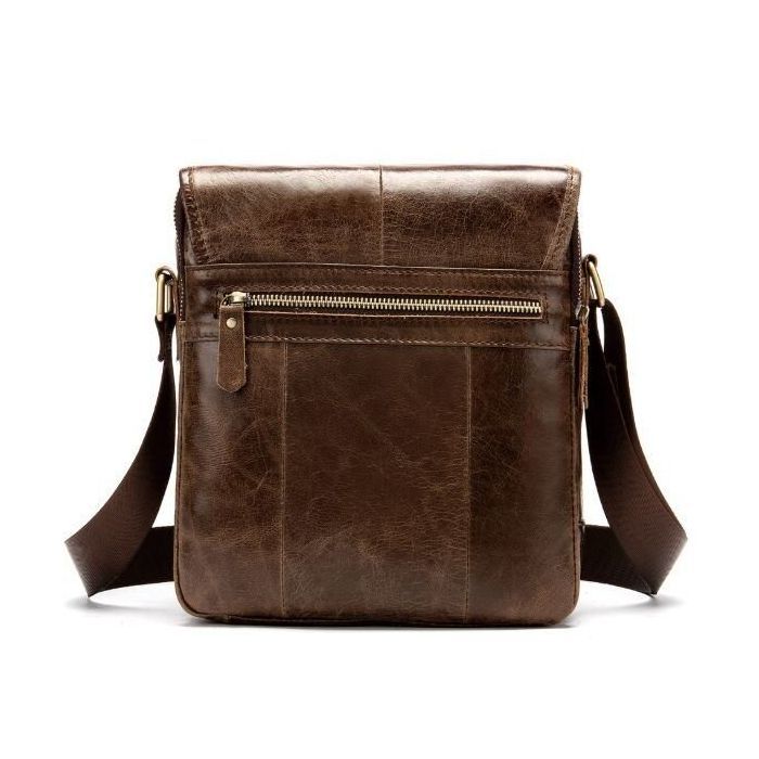 Сумка Vintage Вертикальная мужская Коричневая (14863) изображение 2