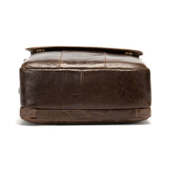 Сумка Vintage Вертикальная мужская Коричневая (14863) изображение 6