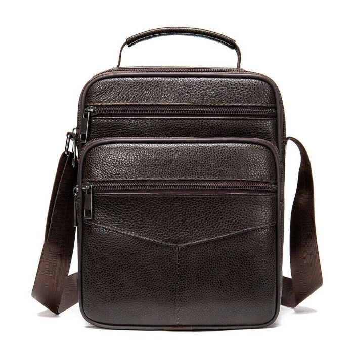 Сумка Vintage Кожаная Коричневая (14991) изображение 7