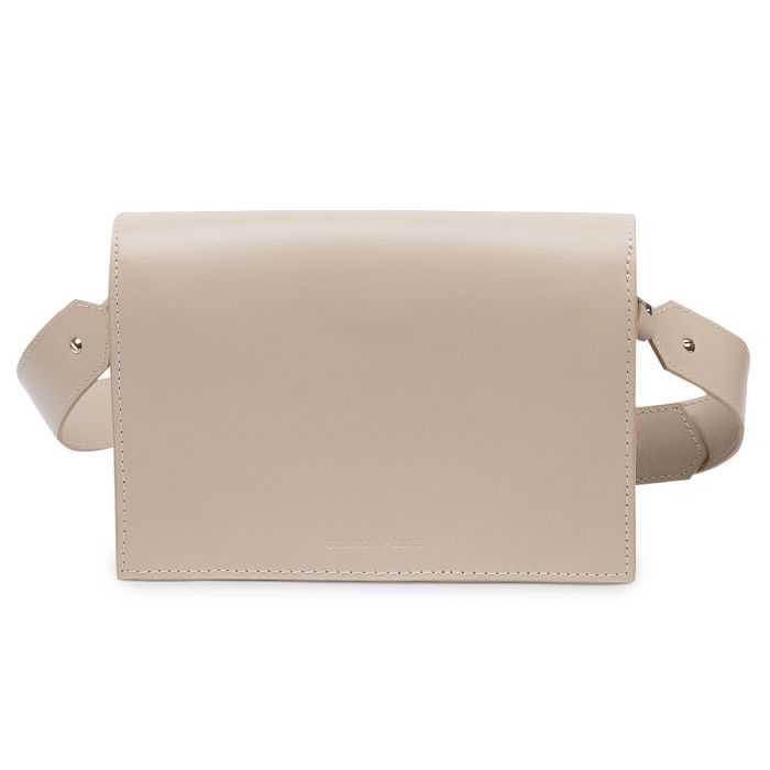 Сумка Grande Pelle Из натуральной кожи Бежевая (11568) изображение 2