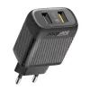 Зарядний пристрій Promate biplug-qc3.eu-bk