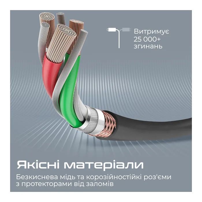 Дата кабель USB-C to Lightning 1.2m Promate (powerline-ci120.blue) изображение 6