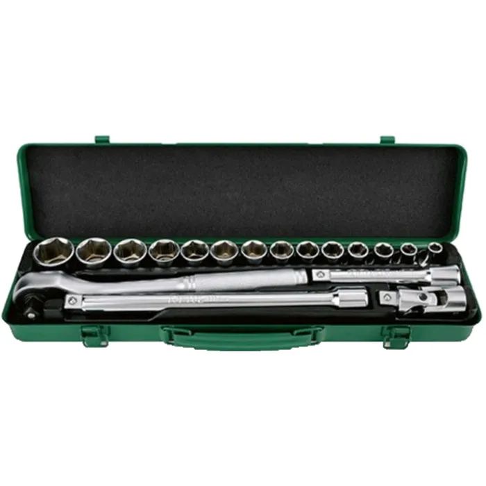 Набір інструментів Toptul з тріскачкою 1/2" 18шт. (GCAD1821)