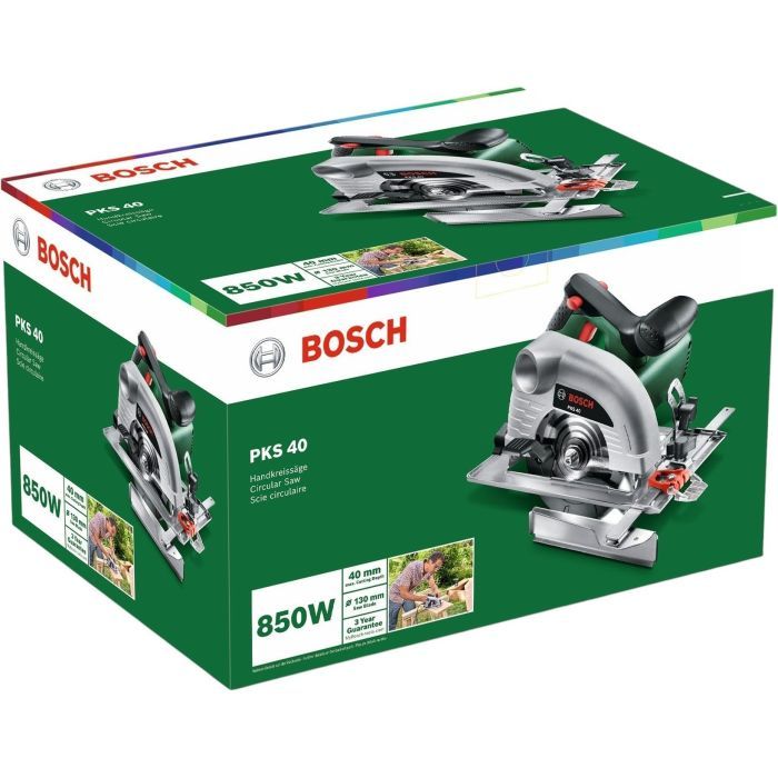 Дискова пила Bosch PKS 40 850Вт, 130мм, 2.6кг (0.603.3C5.000) зображення 3