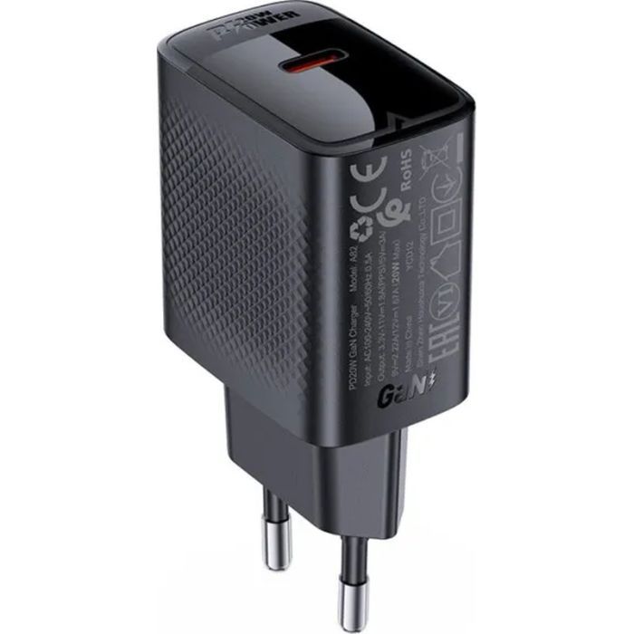 Зарядний пристрій Acefast USB-C 20W + Type-C cable A82 Fast Charger Black (6974316280057) зображення 4
