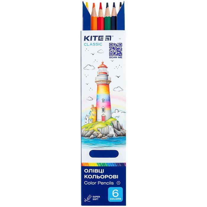 Карандаши цветные Kite Classic 12 кольорів (K-051) изображение 4