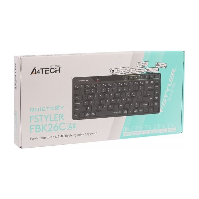 Клавиатура A4Tech FBK26C AS Wireless/Bluetooth Black (4711421000208) изображение 7