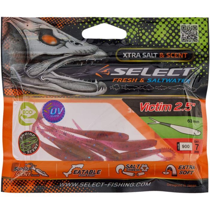 Силікон рибальський Select Victim V-Tail 2.5" 900 (7 шт/уп) (1870.74.34) зображення 2