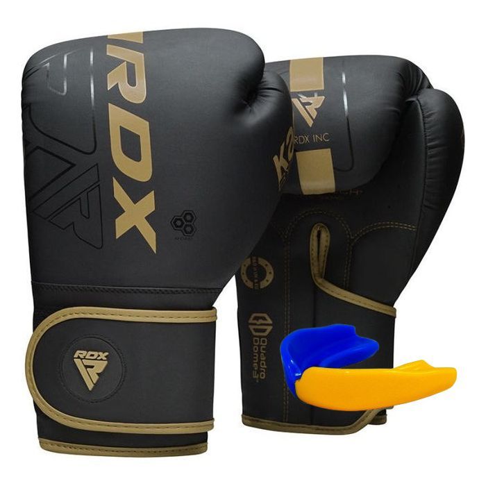 Боксерские перчатки RDX F6 Kara Matte Golden 6 унцій (BGR-F6MGL-6OZ)