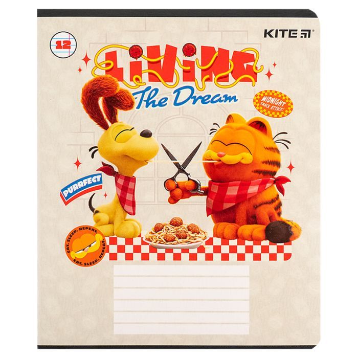 Зошит Kite Garfield, 12 аркушів, лінія (GF24-234) зображення 9