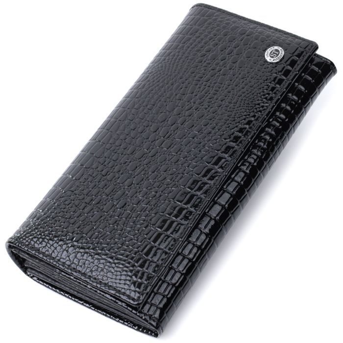 Кошелек ST Leather Из натуральной кожи Черный (22718)