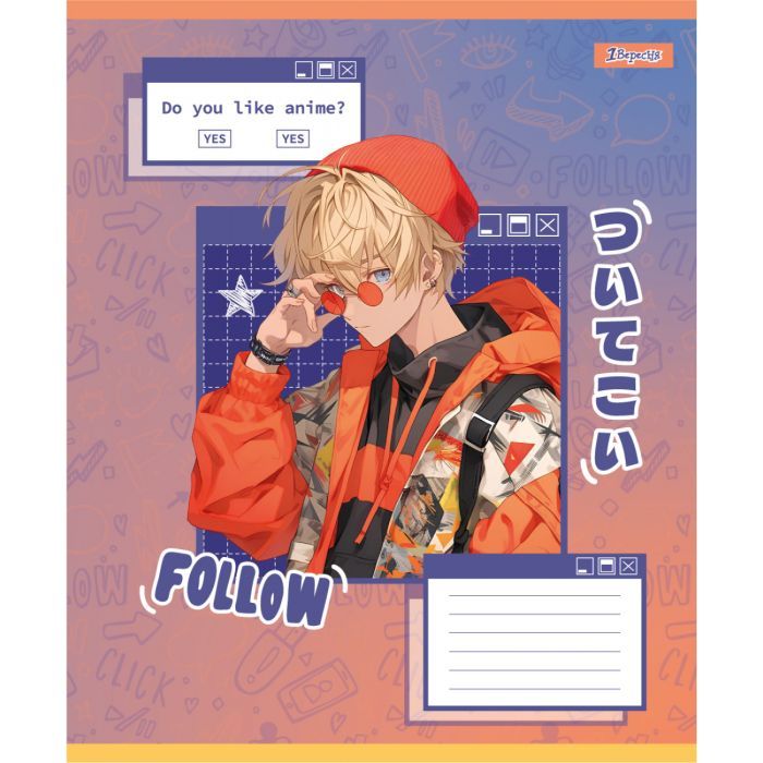 Тетрадь 1 вересня Follow Anime А5 12 листов линия (768120) изображение 5