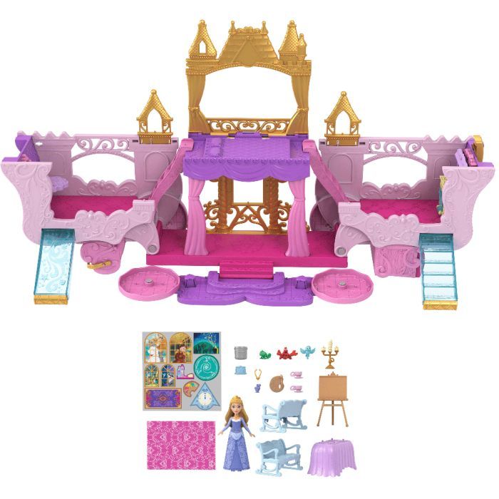 Лялька Disney Princess Карета-замок з міні-лялькою Аврора 2 в 1 (HWX17) зображення 2