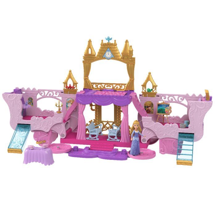Лялька Disney Princess Карета-замок з міні-лялькою Аврора 2 в 1 (HWX17) зображення 3