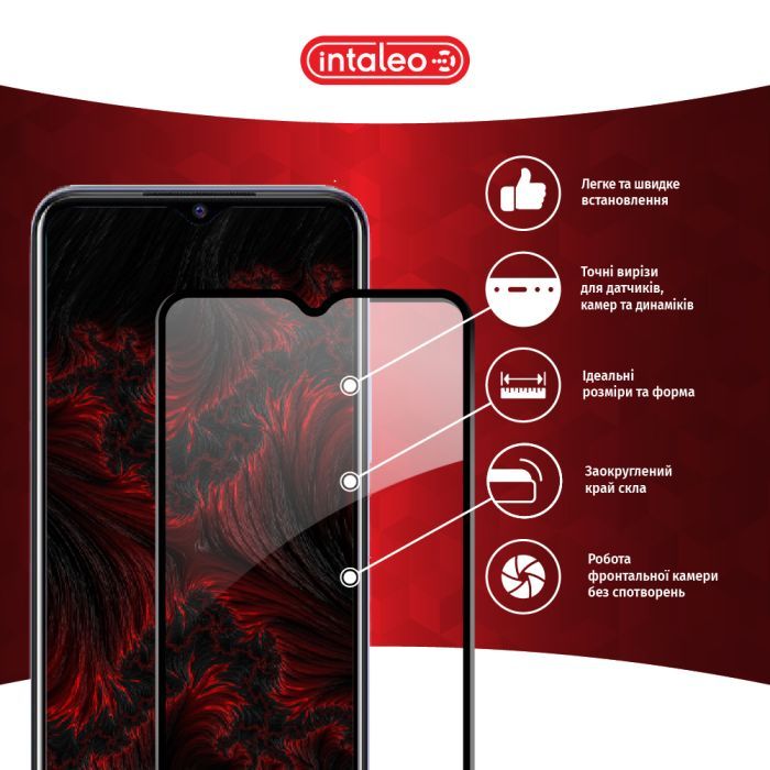 Стекло защитное Intaleo Full Glue Vivo Y21S Black (1283126527012) изображение 3