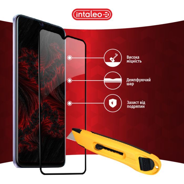 Стекло защитное Intaleo Full Glue Vivo Y21S Black (1283126527012) изображение 5