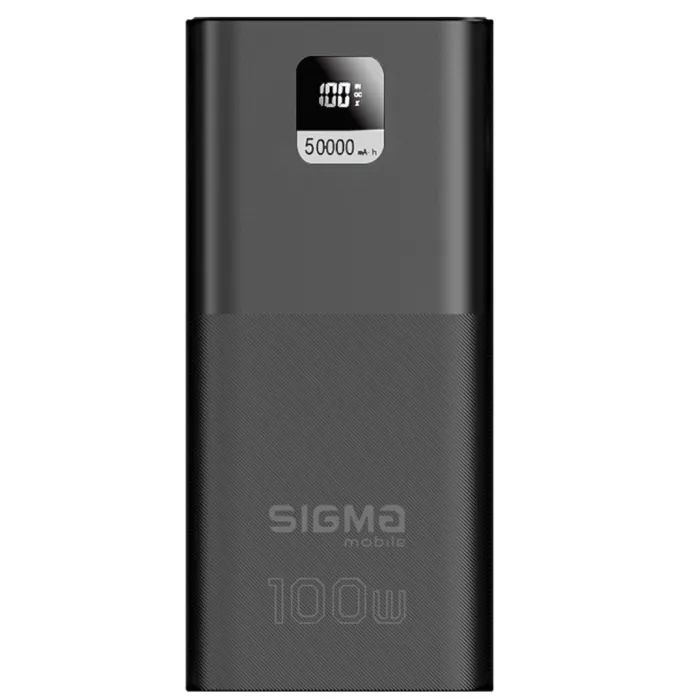 Батарея универсальная Sigma X-power SI50A6QLX 50000mAh, PD/100W, LED, cable 100w, black (4827798741313)