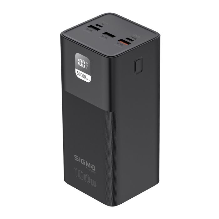 Батарея универсальная Sigma X-power SI50A6QLX 50000mAh, PD/100W, LED, cable 100w, black (4827798741313) изображение 3