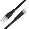 Дата кабель USB 2.0 AM to Lightning 1.0m 2.4A silicone X53 black HOCO (6931474738059) изображение 3