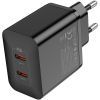Зарядное устройство HOCO N35 Streamer 2xUSB-C PD45W GaN Black (6931474797193) изображение 2