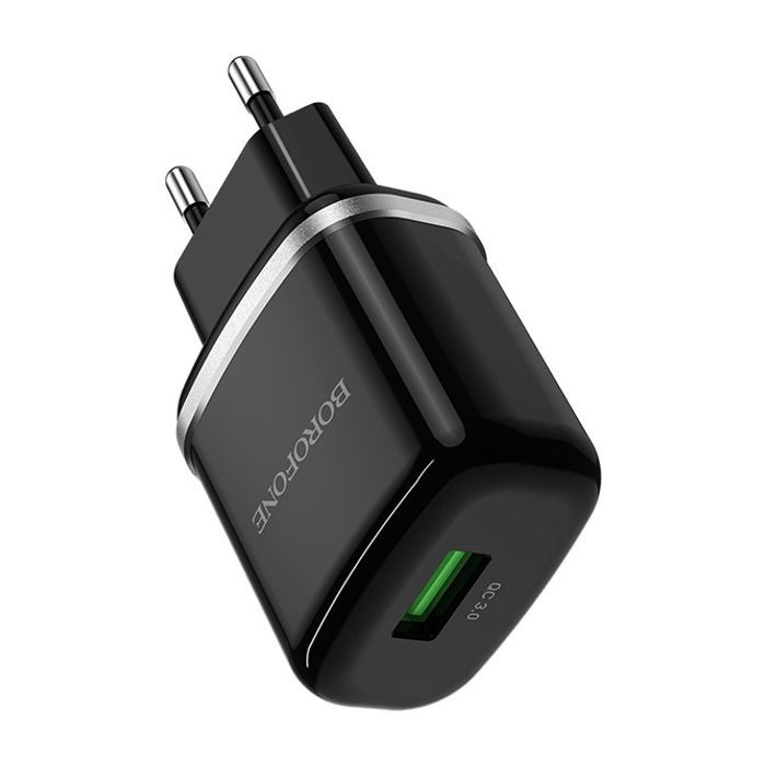 Зарядное устройство BOROFONE BA36A High Speed USB QC3.0 18W Black (6931474715968) изображение 2