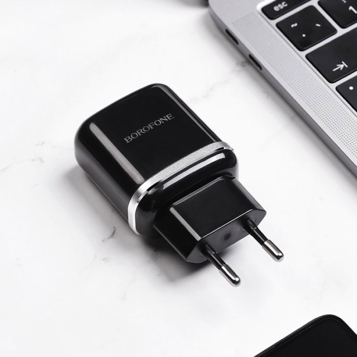 Зарядное устройство BOROFONE BA36A High Speed USB QC3.0 18W Black (6931474715968) изображение 4