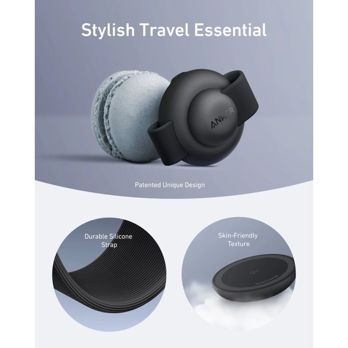 Зарядний пристрій Anker MagGo Wireless Charging Pad 15W 3-in-1 Foldable Black (B25M8H11) зображення 6