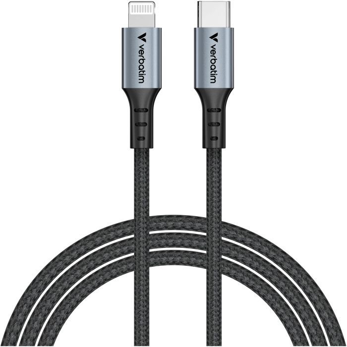 Дата кабель USB-C to Lightning 1.2m black Verbatim (31844)