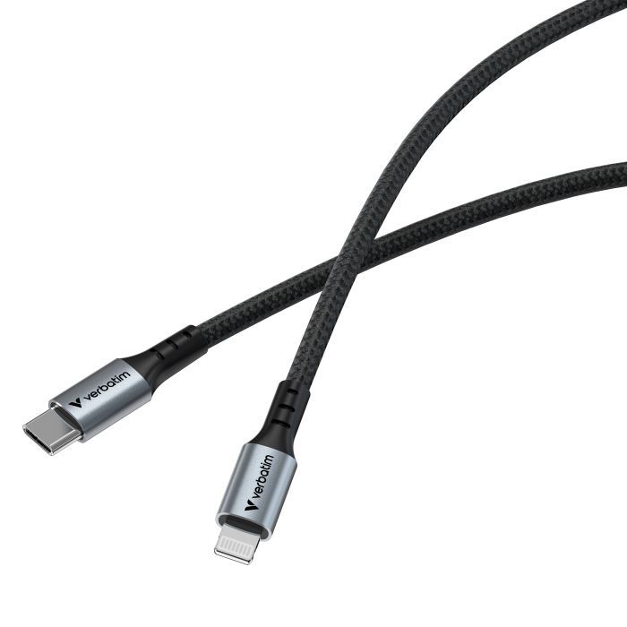 Дата кабель USB-C to Lightning 1.2m black Verbatim (31844) изображение 3