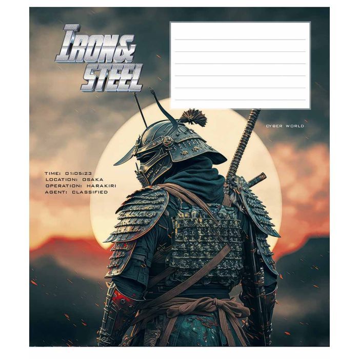 Зошит Школярик Iron&Steel 12 аркушів клітинка (012-3284K) зображення 5