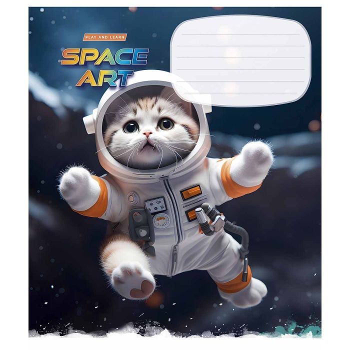 Зошит Школярик Space Art 12 аркушів лінія (012-3406L) зображення 2