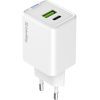 Зарядний пристрій ColorWay C101E GaN Mini 45W PD PPS USB-C + USB-A QC4.0 white (CW-CHS060PD-WT) зображення 2