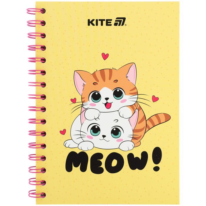 Блокнот Kite на спирали A5 Cute 1, 80 листов, клетка (K25-1911-1)