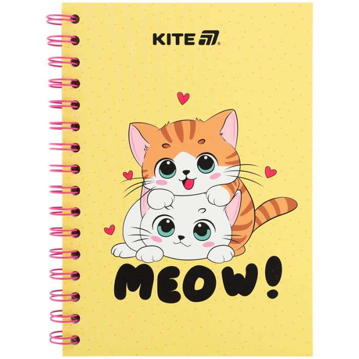 Блокнот Kite на спирали A5 Cute 1, 80 листов, клетка (K25-1911-1)