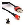 Дата кабель USB 2.0 AM to Lightning 1.0m magnetic 3.1A black PZX (V133-B) изображение 2