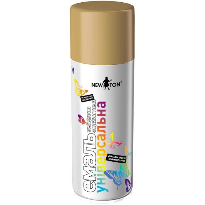 Аэрозольная краска для автомобиля New Ton універсальна 1001 бежевий МАТ, аероз. 400 мл (000011947)