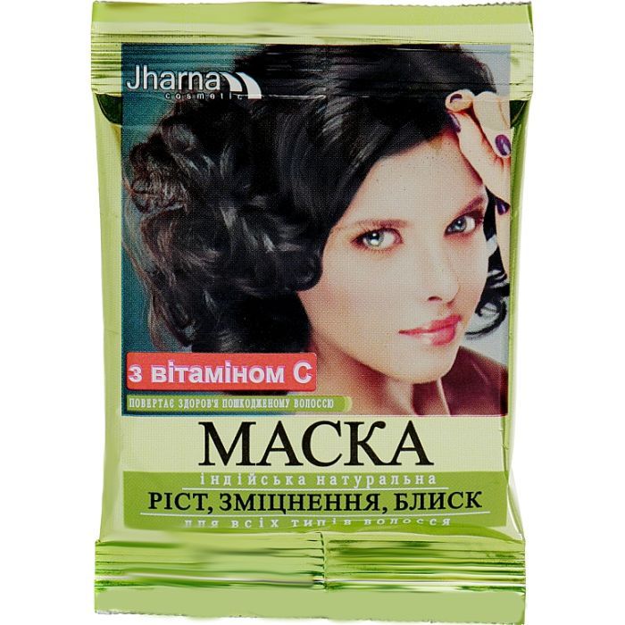 Маска для волос Jharna Индийская для роста, укрепления и блеска волос 25 г (4820164640388)