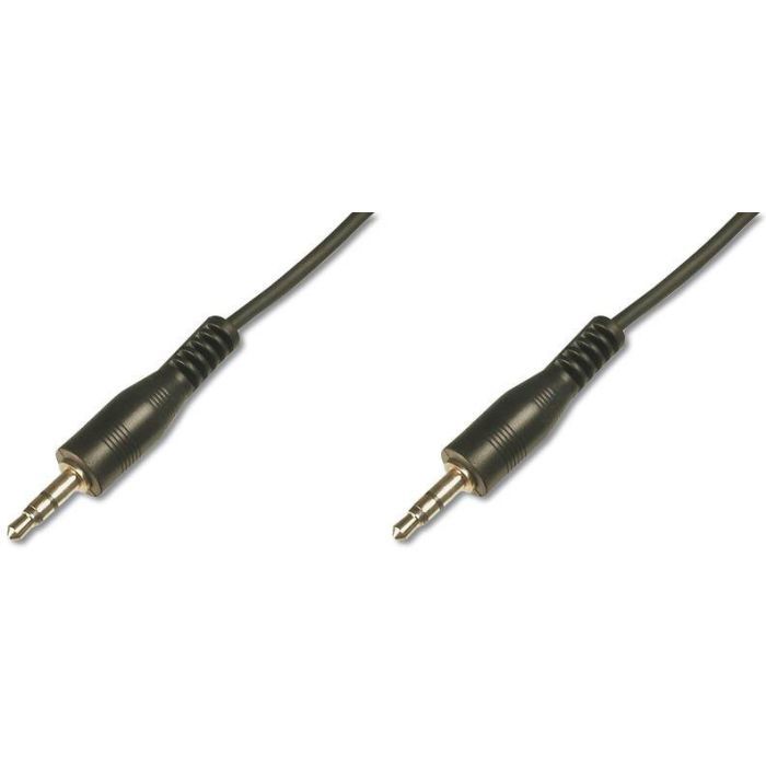 Кабель мультимедийный 3.5mm M to 3.5mm M 2.5m black Digitus (AK-510100-025-S)