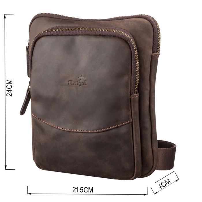 Сумка Shvigel Кожаная Коричневая (11091) изображение 3